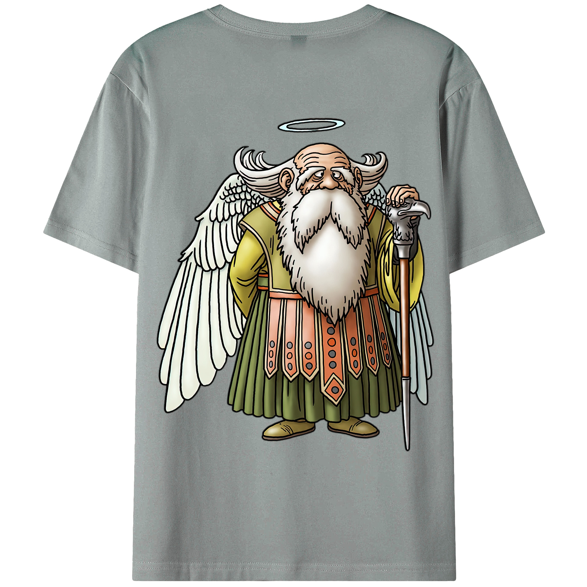 （画像用） ドラゴンクエスト Doragon Kuesuto Dragon Quest 綿100％ メンズ半袖Tシャツ（バックプリント） 通気性